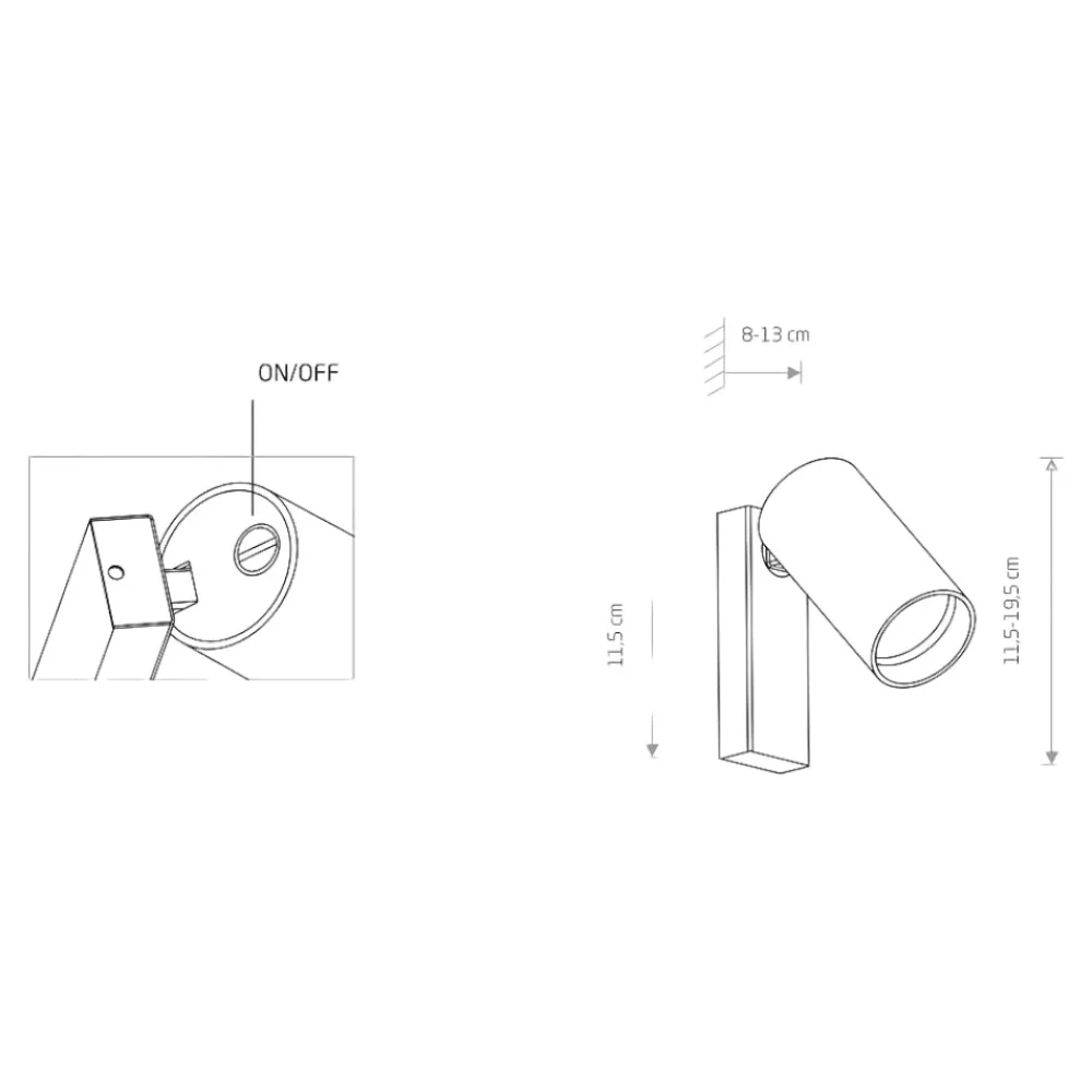 Applique Camera Da Letto-Selezionato da Mazzolaluce Applique orientabile bianco per comodino camera da letto moderna