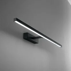 Applique Da Bagno-Perenz Illuminazione Applique orientabile led cct nero per specchio da bagno riga perenz