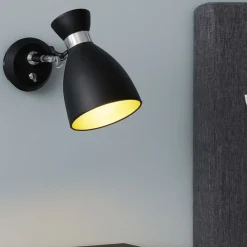 Applique Camera Da Letto-Selezionato da Mazzolaluce Applique orientabile nero oro per comodino camera da letto