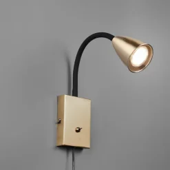 Applique Camera Da Letto-Selezionato da Mazzolaluce Applique orientabile per comodino ottone luce orientabile gu10