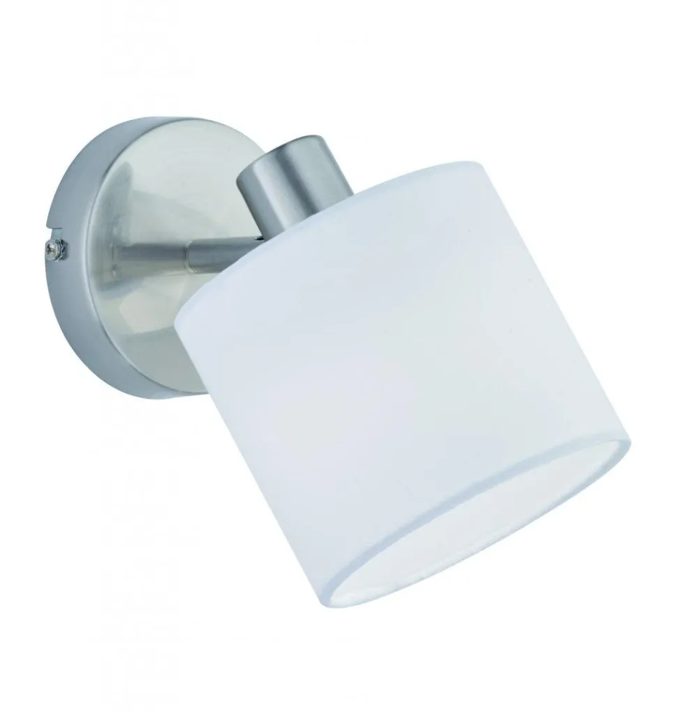 Applique Camera Da Letto-Selezionato da Mazzolaluce Applique orientabile per comodino nichel paralume in tessuto