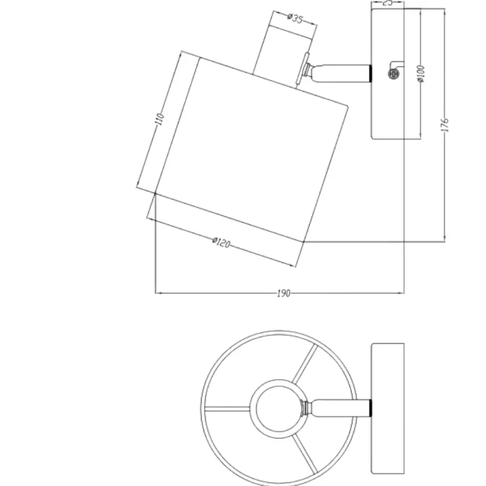 Applique Camera Da Letto-Selezionato da Mazzolaluce Applique orientabile per comodino nichel paralume in tessuto