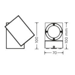 Applique Da Esterno-Selezionato da Mazzolaluce Applique orientabile per esterni moderna antracite 3w 3000k