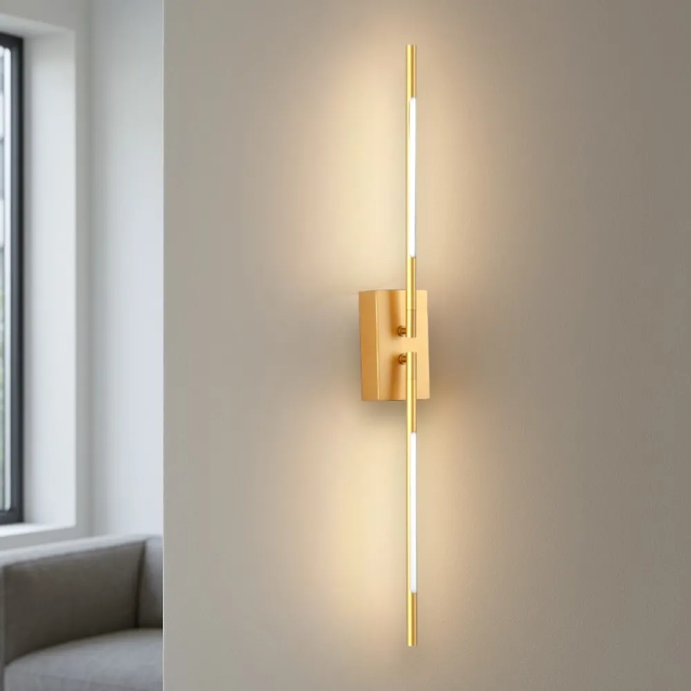 Applique Da Parete-Selezionato da Mazzolaluce Applique oro bacchette orientabili moderna led 10w 3000k