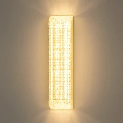 Applique Da Parete-Selezionato da Mazzolaluce Applique oro da parete contemporanea led 10w 3000k effetto cristallo