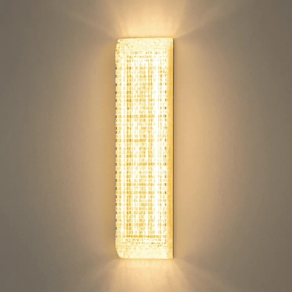 Applique Da Parete-Selezionato da Mazzolaluce Applique oro da parete contemporanea led 10w 3000k effetto cristallo