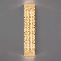 Applique Da Parete-Selezionato da Mazzolaluce Applique oro da parete contemporanea led 10w 3000k effetto cristallo