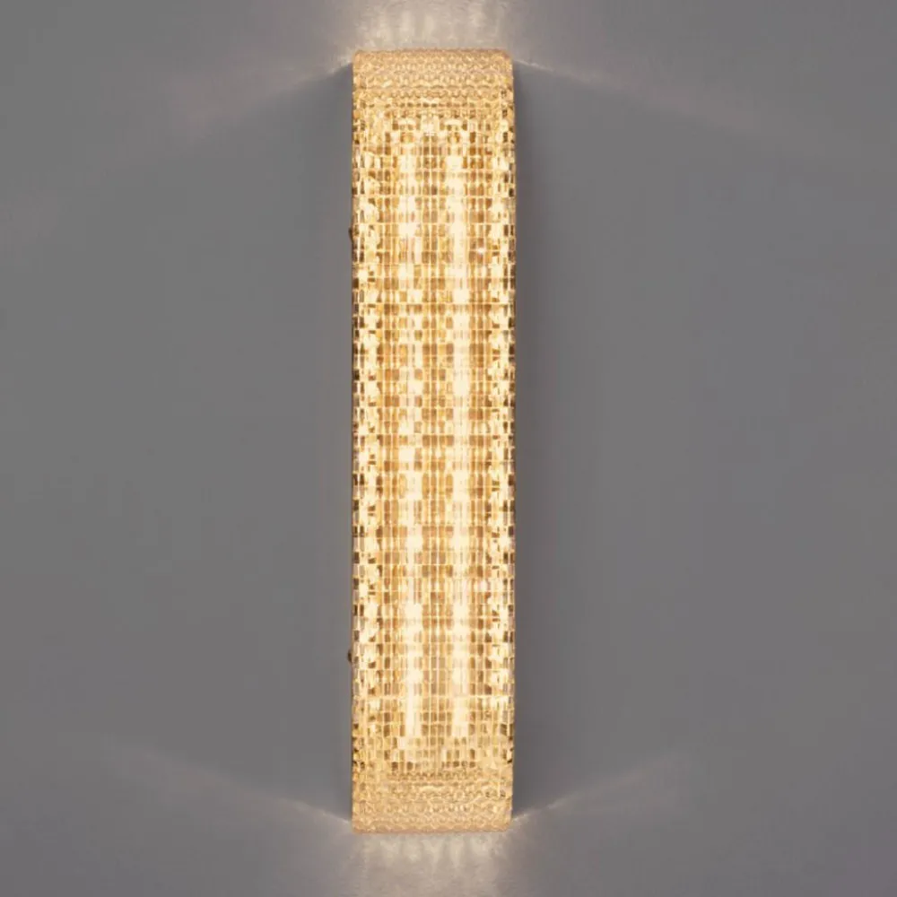 Applique Da Parete-Selezionato da Mazzolaluce Applique oro da parete contemporanea led 10w 3000k effetto cristallo