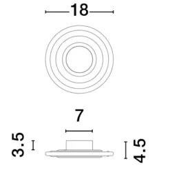 Applique Camera Da Letto-Selezionato da Mazzolaluce Applique oro disco design per comodino camera da letto