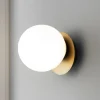 Applique Da Parete-Vivida International Applique oro led 8w 3000k vetro bianco vivida pearl