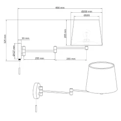 Applique Camera Da Letto-Selezionato da Mazzolaluce Applique oro ottone da comodino per camera da letto orientabile