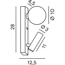 Applique Camera Da Letto-Perenz Illuminazione Applique oro per comodini con presa usb frog