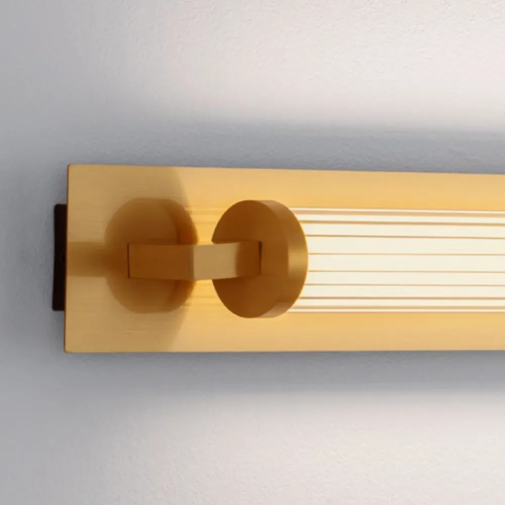 Applique Da Bagno-Selezionato da Mazzolaluce Applique oro per specchio bagno led 13w 3000k ip44