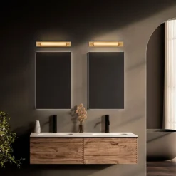 Applique Da Bagno-Selezionato da Mazzolaluce Applique oro per specchio bagno led 13w 3000k ip44