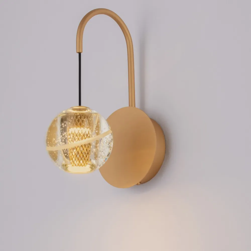 Applique Camera Da Letto-Selezionato da Mazzolaluce Applique oro sfera di vetro per comodino camera da letto