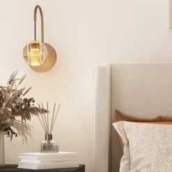 Applique Camera Da Letto-Selezionato da Mazzolaluce Applique oro sfera di vetro per comodino camera da letto