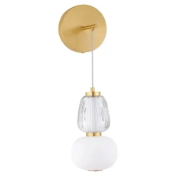 Applique Da Parete-Selezionato da Mazzolaluce Applique oro sfere di vetro led 18w 3000k