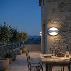 Applique Da Esterno-Selezionato da Mazzolaluce Applique ovale da esterno bianco led 7w 4000k ip65
