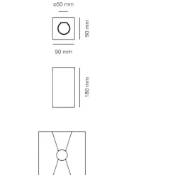 Applique Da Parete-Selezionato da Mazzolaluce Applique parallelepipedo 2 luci di gesso ceramica bianco verniciabile