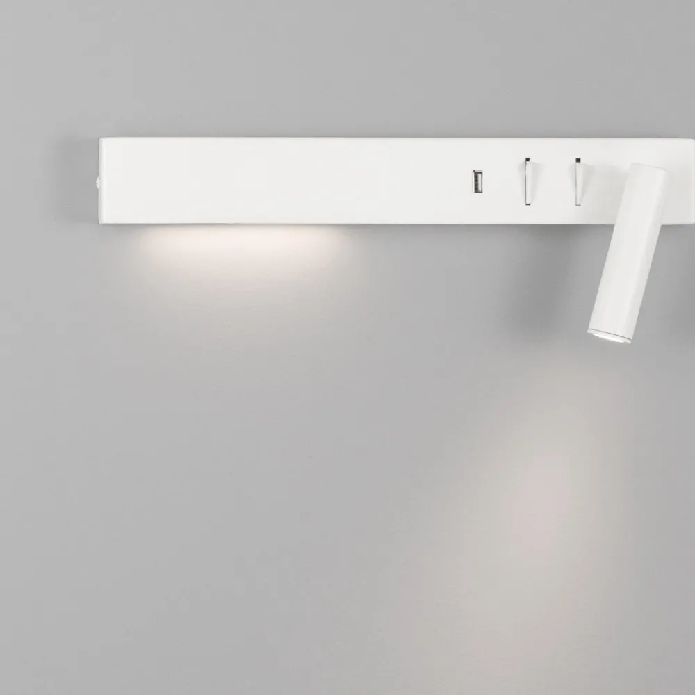 Applique Camera Da Letto-Selezionato da Mazzolaluce Applique parete comodino multifunzione bianco orientabile