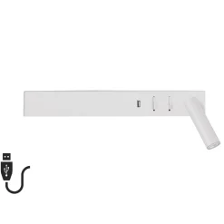 Applique Camera Da Letto-Selezionato da Mazzolaluce Applique parete comodino multifunzione bianco orientabile