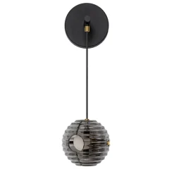Applique Da Parete-Selezionato da Mazzolaluce Applique pendente a parete nero vetro fume led 13w 3000k