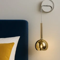 Applique Camera Da Letto-Top Light Applique pendente per camera da letto sfera vetro oro toplight
