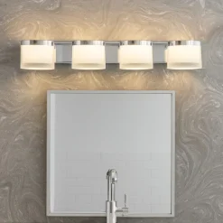Applique Da Bagno-Selezionato da Mazzolaluce Applique per bagni luce sopra specchio cromato led 20w 3000k
