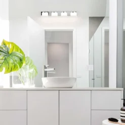 Applique Da Bagno-Selezionato da Mazzolaluce Applique per bagni luce sopra specchio cromato led 20w 3000k