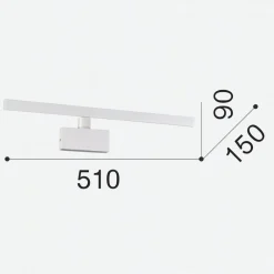 Applique Da Bagno-Ideal Lux Applique per bagno cromo led 12,5w 3000k alma ap d51