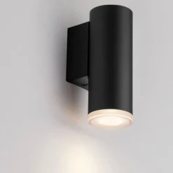 Applique Da Bagno-Selezionato da Mazzolaluce Applique per bagno moderna cilindro nero ip44