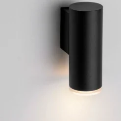 Applique Da Bagno-Selezionato da Mazzolaluce Applique per bagno moderna cilindro nero ip44