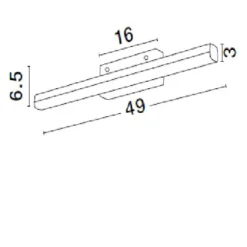 Applique Da Bagno-Selezionato da Mazzolaluce Applique per bagno moderno led 12w 3000k cromo ip44