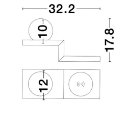 Applique Camera Da Letto-Selezionato da Mazzolaluce Applique per camera da letto bianca base ricarica wireless
