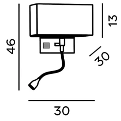 Applique Camera Da Letto-Perenz Illuminazione Applique per camera da letto con paralume para hotel perenz