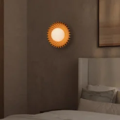 Applique Camera Da Letto-Selezionato da Mazzolaluce Applique per camera da letto ceramica caramello boccia vetro