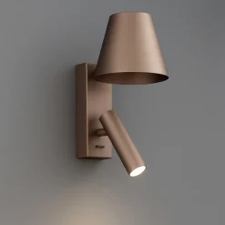 Applique Camera Da Letto-Perenz Illuminazione Applique per camera da letto da comodino reverse perenz marrone