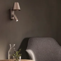 Applique Camera Da Letto-Perenz Illuminazione Applique per camera da letto da comodino reverse perenz marrone