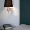 Applique Camera Da Letto-Selezionato da Mazzolaluce Applique per camera da letto hotel paralume nero con interruttore