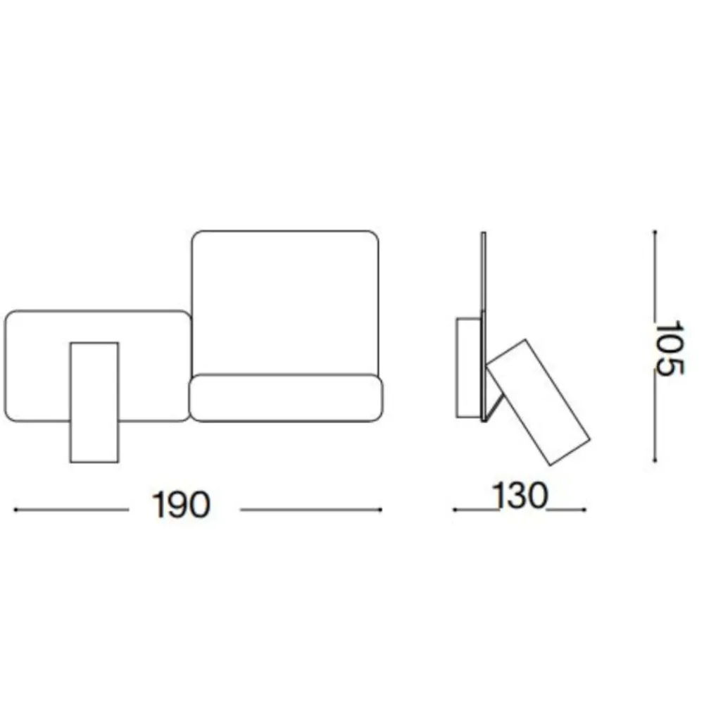 Applique Camera Da Letto-Ideal Lux Applique per camera da letto komodo-1 ap nera usb led orientabile