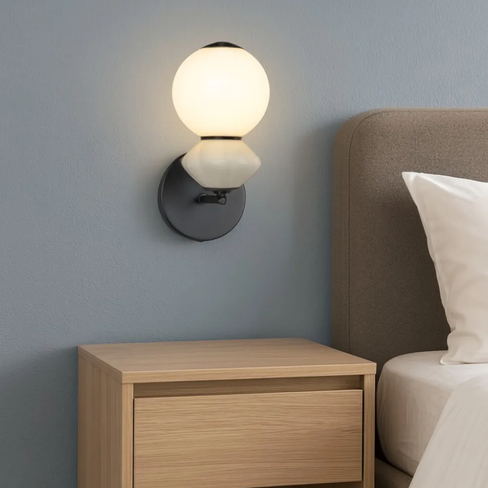Applique Camera Da Letto-Selezionato da Mazzolaluce Applique per camera da letto led 3000k vetro ceramica