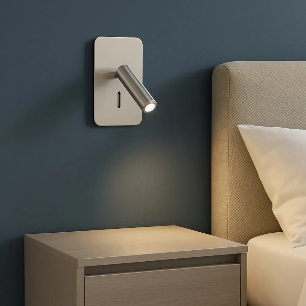Applique Camera Da Letto-Selezionato da Mazzolaluce Applique per camera da letto orientabile 3w 3000k nickel