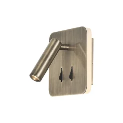 Applique Camera Da Letto-Selezionato da Mazzolaluce Applique per camera da letto quadrato ottone anticato
