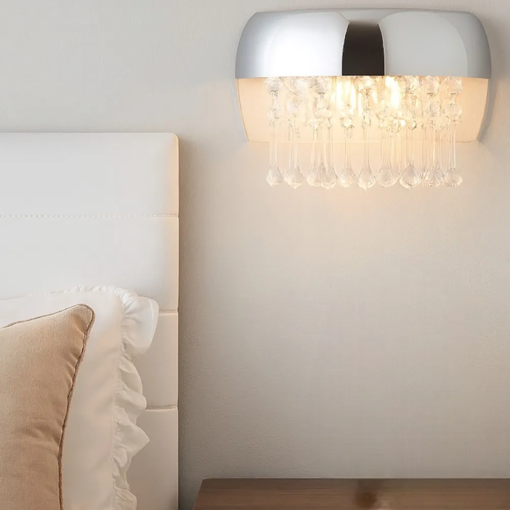 Applique Camera Da Letto-Selezionato da Mazzolaluce Applique per camera da letto vetro cromo