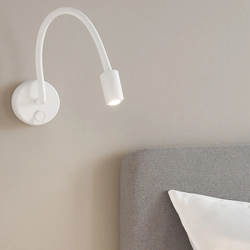 Applique Camera Da Letto-Selezionato da Mazzolaluce Applique per comodini camera da letto led 3w 3000k snodabile bianco