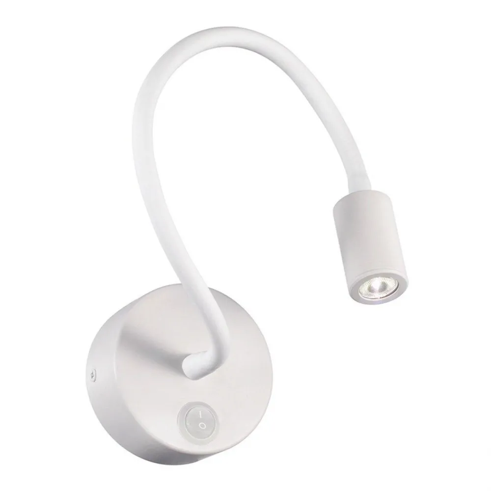 Applique Camera Da Letto-Selezionato da Mazzolaluce Applique per comodini camera da letto led 3w 3000k snodabile bianco