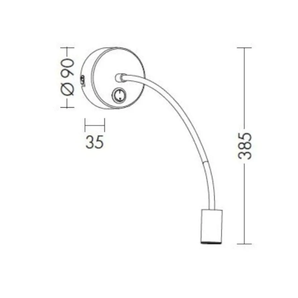 Applique Camera Da Letto-Selezionato da Mazzolaluce Applique per comodini camera da letto led 3w 3000k snodabile bianco