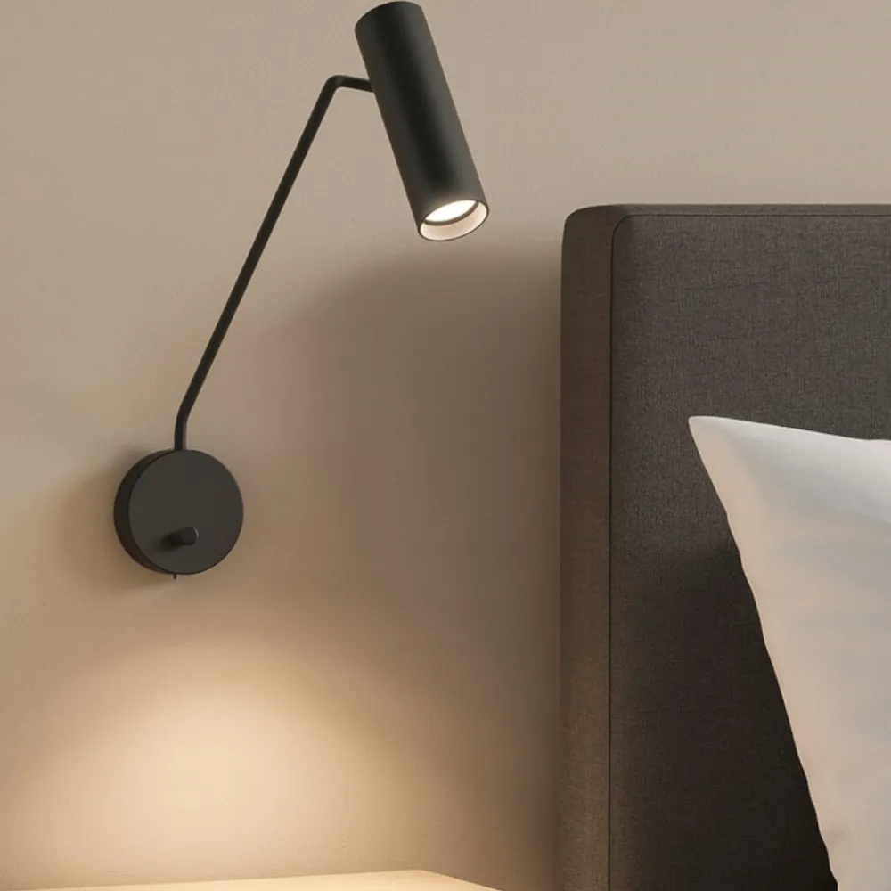 Applique Camera Da Letto-Selezionato da Mazzolaluce Applique per comodini camera da letto nero luce orientabile