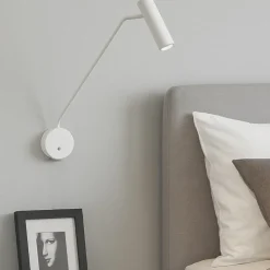 Applique Camera Da Letto-Selezionato da Mazzolaluce Applique per comodini moderna bianca orientabile