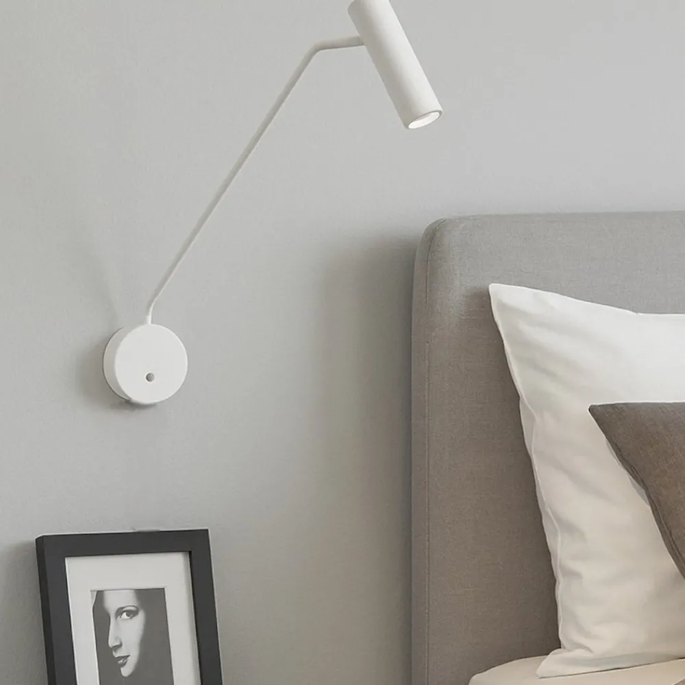 Applique Camera Da Letto-Selezionato da Mazzolaluce Applique per comodini moderna bianca orientabile
